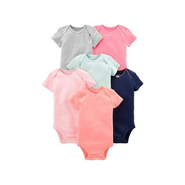 Simple Joys by Carters Baby Girls 6-Pack Short-Sleeve Bodysuit